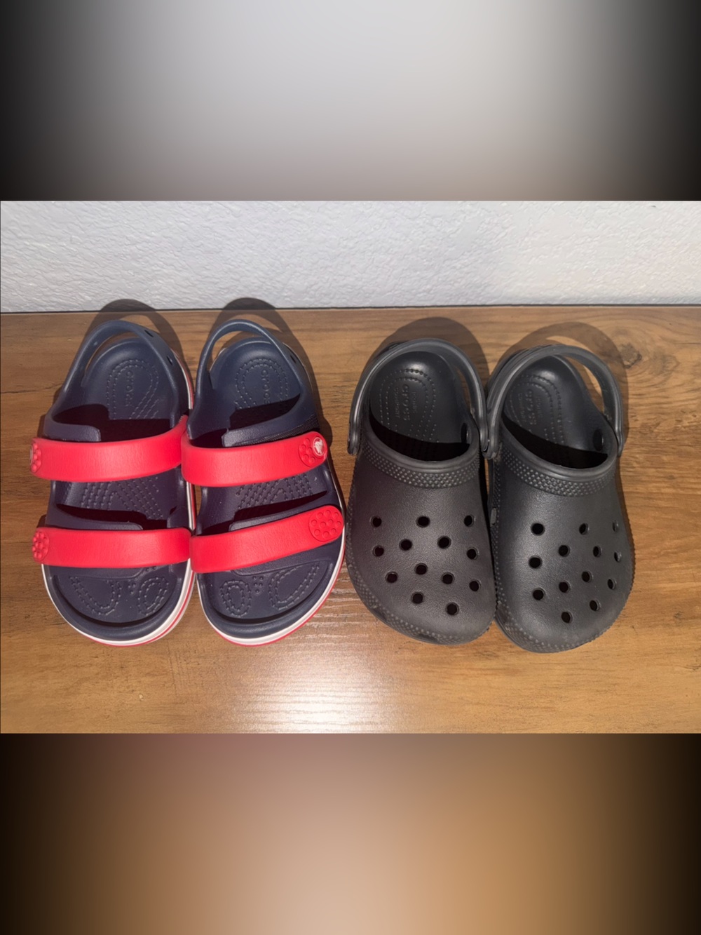 Crocs Kids Clogs & Sandals Lot, Adjustable Strap, Size 10 2 pairs EUC